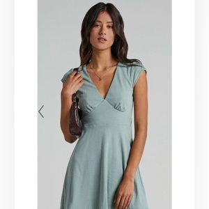Showpo Sage Green sundress size 8/L
